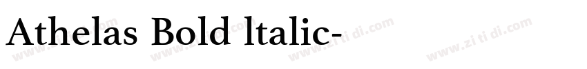 Athelas Bold ltalic字体转换